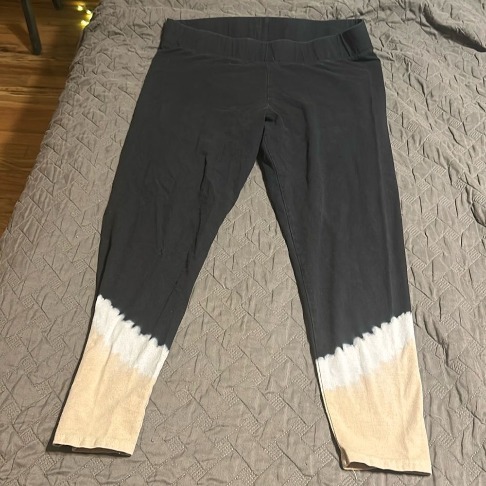 Torrid Women Leggings 2 Black Tie Dye Cropped Skinny High Casual